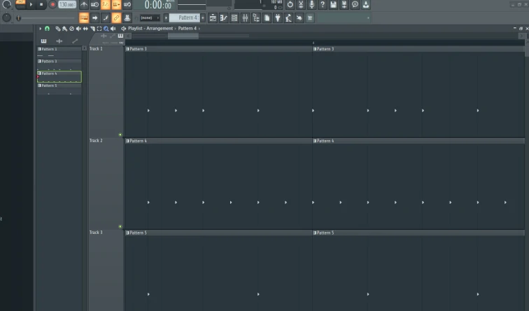 Zoomed in inside FL Studio playlist