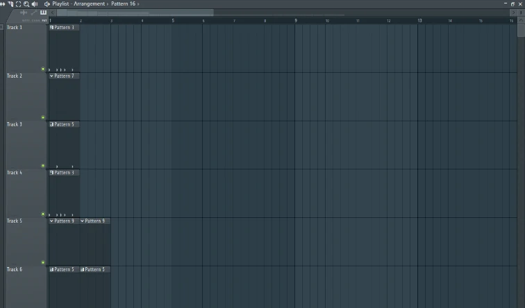 Zoomed in vertically inside FL Studio Playlist