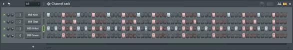 FL Studio Channel rack zoomed out