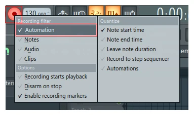 Record automation inside FL Studio
