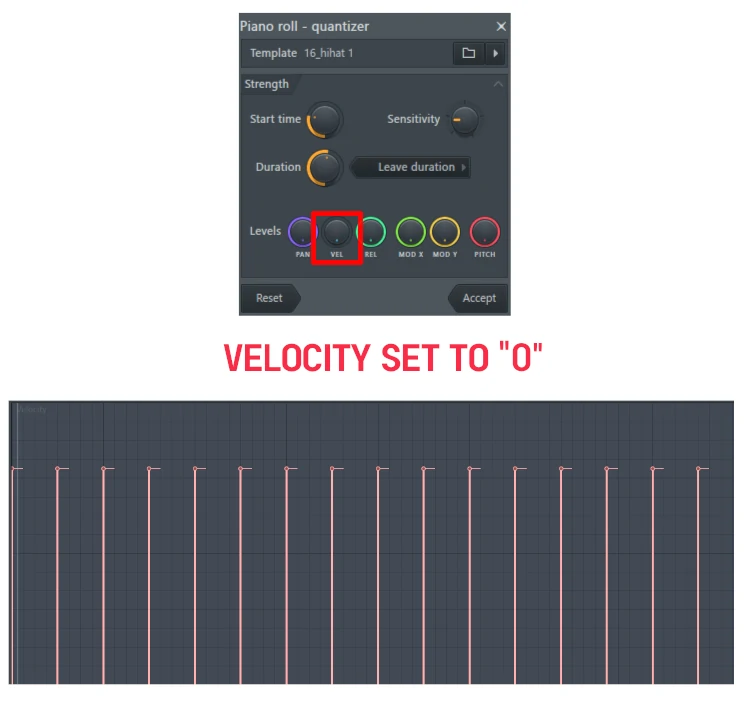 Velocity set to 0 will not affect the volumes Velocity set to 0 will not affect the volumes