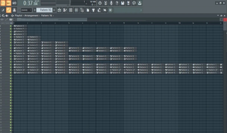 Vertical playlist zoomed out